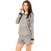 image:imageSteve Madden Womens Pajama 3 Piece Set Long Sleeve Shirt Pants Lounge ShortsDiamond Snake Geo