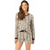 image:imageSteve Madden Womens Pajama 3 Piece Set Long Sleeve Shirt Pants Lounge ShortsSoft Snake
