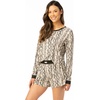 image:imageSteve Madden Womens Pajama 3 Piece Set Long Sleeve Shirt Pants Lounge ShortsSoft Snake