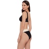 image:imageSteve Madden Womens Ring Front Swim Bralette TopBlack Ivory