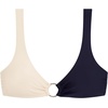 image:imageSteve Madden Womens Ring Front Swim Bralette TopBlack Ivory