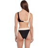 image:imageSteve Madden Womens Ring Front Swim Bralette TopBlack Ivory