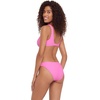 image:imageSteve Madden Womens Ring Front Swim Bralette TopNeon Pink