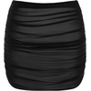 image:imageSteve Madden Womens Ruched Mesh Coverup Mini SkirtBlack