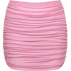 image:imageSteve Madden Womens Ruched Mesh Coverup Mini SkirtOrchid