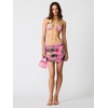 image:imageSteve Madden Womens Ruched Mesh Coverup Mini SkirtSuper Bloom