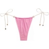 image:imageSteve Madden Womens Ruched Side Tie Tanga Bikini Bottom with Pearl DetailOrchid