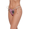 image:imageSteve Madden Womens Ruched Side Tie Tanga Bikini Bottom with Pearl DetailSuper Bloom