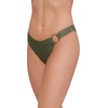 image:imageSteve Madden Womens Scoop Hipster Bikini Bottom with Cheeky CoverageShine Bright Olive