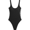 image:imageSteve Madden Womens Side Cutout One Piece Swimsuit with Pearl ButtonsDarling Dot