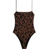image:imageSteve Madden Womens Square Neck Open Back One Piece SwimsuitStatic Leopard