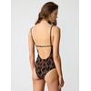 image:imageSteve Madden Womens Square Neck Open Back One Piece SwimsuitStatic Leopard
