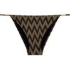 image:imageSteve Madden Womens Strap Side Bikini Bottom with Gold BeadsChevron Shine Raven