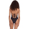 image:imageSteve Madden Womens Strappy Cutout Triangle One Piece SwimsuitShine Bright Raven