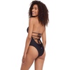image:imageSteve Madden Womens Strappy Cutout Triangle One Piece SwimsuitShine Bright Raven