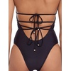 image:imageSteve Madden Womens Strappy Cutout Triangle One Piece SwimsuitShine Bright Raven