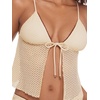 image:imageSteve Madden Womens Tie Front Crop Swim Tankini TopPearl Cozy Crochet