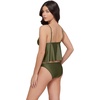 image:imageSteve Madden Womens Tie Front Crop Swim Tankini TopShine Bright Olive