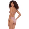 image:imageSteve Madden Womens Underwire Scoop Neck XBack Demi Bikini TopChevron Shine Orchid