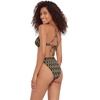 image:imageSteve Madden Womens Underwire Scoop Neck XBack Demi Bikini TopChevron Shine Raven
