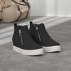 image:imageSteve Madden Womens Wedgie SneakerBlack Suede