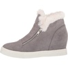 image:imageSteve Madden Womens Wedgie SneakerGrey Suede Fur