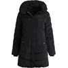 image:imageSteve Madden Womens Winter Coat Long Puffer Jacket Heavyweight Parka  Heavyweight Insulated Quilted Fleece Warmth Windproof Longline Coverage Zip Pockets Removable Hood for Cold Weather WearBlack