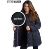 image:imageSteve Madden Womens Winter Coat Long Puffer Jacket Heavyweight Parka  Heavyweight Insulated Quilted Fleece Warmth Windproof Longline Coverage Zip Pockets Removable Hood for Cold Weather WearNavy