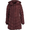 image:imageSteve Madden Womens Winter Coat Long Puffer Jacket Heavyweight Parka  Heavyweight Insulated Quilted Fleece Warmth Windproof Longline Coverage Zip Pockets Removable Hood for Cold Weather WearMerlot