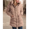 image:imageSteve Madden Womens Winter Coat Long Puffer Jacket Heavyweight Parka  Heavyweight Insulated Quilted Fleece Warmth Windproof Longline Coverage Zip Pockets Removable Hood for Cold Weather WearTan