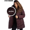 image:imageSteve Madden Womens Winter Coat Long Puffer Jacket Heavyweight Parka  Heavyweight Insulated Quilted Fleece Warmth Windproof Longline Coverage Zip Pockets Removable Hood for Cold Weather WearMerlot