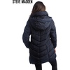 image:imageSteve Madden Womens Winter Coat Long Puffer Jacket Heavyweight Parka  Heavyweight Insulated Quilted Fleece Warmth Windproof Longline Coverage Zip Pockets Removable Hood for Cold Weather WearNavy