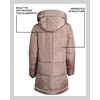 image:imageSteve Madden Womens Winter Jacket Midlength Puffer Parka Coat Sherpa Hood  Insulated Quilted Warm Cozy Faux Sherpa Hood Heavyweight Warmth ZIP Pockets Adjustable Side Zippers Cold Weather ReadySand