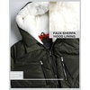 image:imageSteve Madden Womens Winter Jacket Midlength Puffer Parka Coat Sherpa Hood  Insulated Quilted Warm Cozy Faux Sherpa Hood Heavyweight Warmth ZIP Pockets Adjustable Side Zippers Cold Weather ReadyOlive