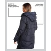 image:imageSteve Madden Womens Winter Jacket Midlength Puffer Parka Coat Sherpa Hood  Insulated Quilted Warm Cozy Faux Sherpa Hood Heavyweight Warmth ZIP Pockets Adjustable Side Zippers Cold Weather ReadyNavy