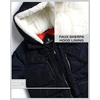 image:imageSteve Madden Womens Winter Jacket Midlength Puffer Parka Coat Sherpa Hood  Insulated Quilted Warm Cozy Faux Sherpa Hood Heavyweight Warmth ZIP Pockets Adjustable Side Zippers Cold Weather ReadyNavy