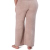 image:imageSteve Madden Womens Womens Fuzzy WideLeg Chenille Sleep Pants Cozy Pajama BottomsBark