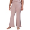 image:imageSteve Madden Womens Womens Ribbed FlareLeg Sleep PantsBark