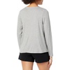 image:imageSteve Madden Womens Womens Ribbed LongSleeve Sleep TeeNight ShirtHeather Grey