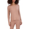 image:imageSteve Madden Womens Womens Ribbed LongSleeve Sleep TeeNight ShirtPraline