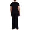 image:imageSteve Madden Womens Womens Ribbed ShortSleeve Sleep TeeBlack