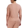 image:imageSteve Madden Womens Womens Ribbed ShortSleeve Sleep TeePraline