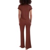 image:imageSteve Madden Womens Womens Ribbed ShortSleeve Sleep TeeTiramisu