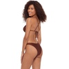 image:imageSteve Madden Womens XBack Ring Front Swim Bralette TopShine Bright Oak Brown