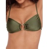 image:imageSteve Madden Womens XBack Ring Front Swim Bralette TopShine Bright Olive