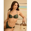 image:imageSteve Madden Womens XBack Ring Front Swim Bralette TopShine Bright Olive