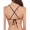 image:imageSteve Madden Womens XBack Ring Front Swim Bralette TopShine Bright Raven