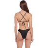 image:imageSteve Madden Womens XBack Ring Front Swim Bralette TopShine Bright Raven