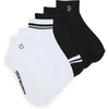image:imageSTEVE MADDEN Womens 6Pk Smiley Emb Athletic Quarter White Black 911