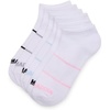 image:imageSteve Madden WOMENS 6PK SOLID MESH ARCH POP STRIPE LOW CUT HALF CUSHION WHITE VALUE PACK OF 6 SOCK SIZE 910 SHOE SIZE 510